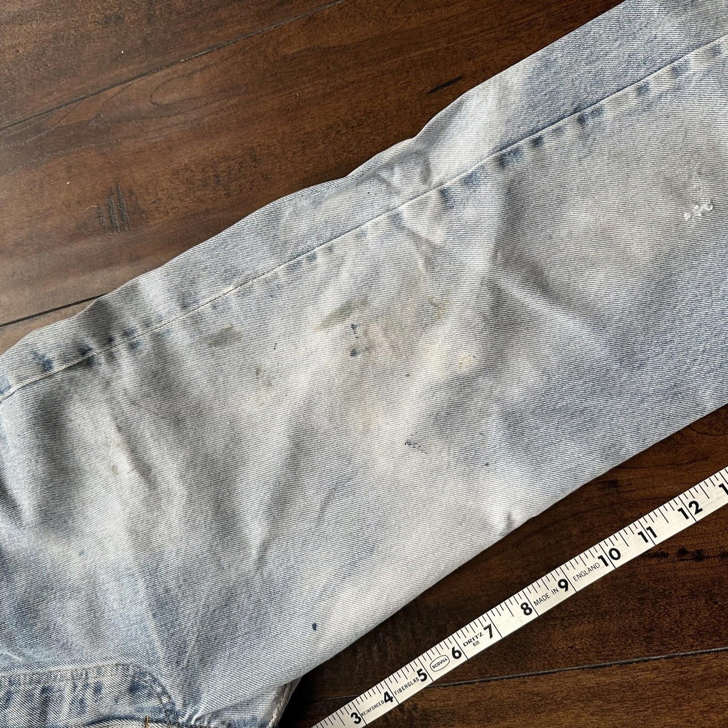 Levis Vintage 80s Redline Selvedge USA 501 XX Jeans Light Wash 33x34 Act 29x29