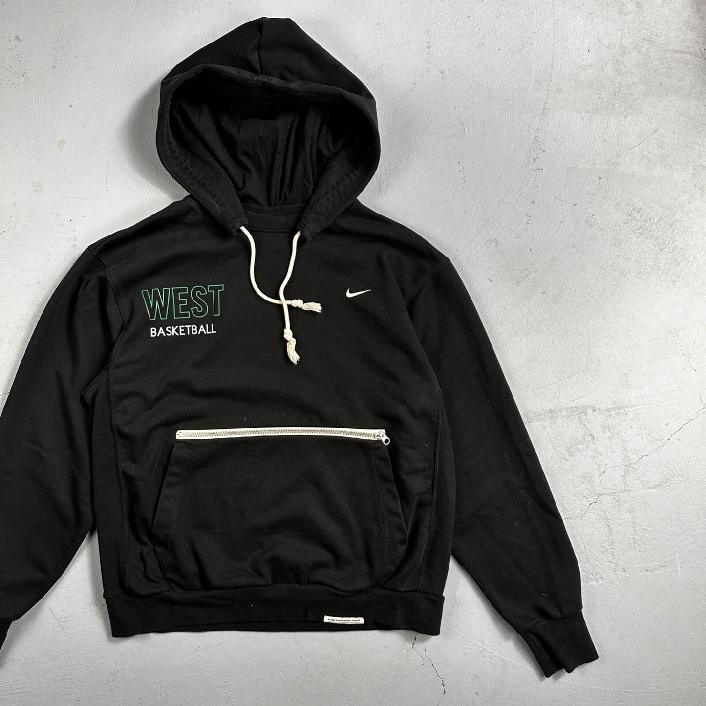 Nike After Hood Hoodie Sweatshirt Men's Size M Dri Fit West Basketball Black