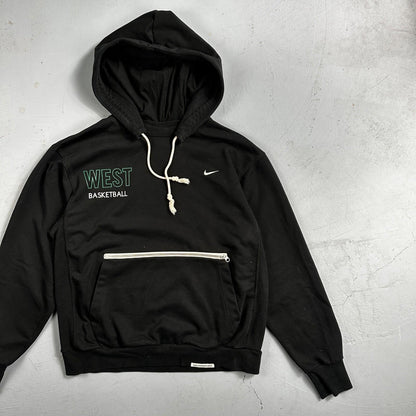 Nike After Hood Hoodie Sweatshirt Men's Size M Dri Fit West Basketball Black