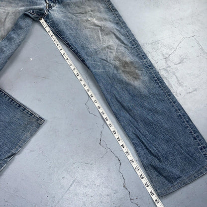 Levis 501 Vintage Y2K 90s XX Straight Leg Jeans Blue Light Wash 33x34 Act 33x30