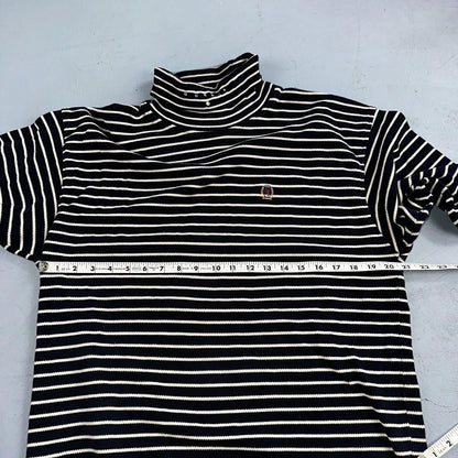 TOMMY HILFIGER Striped Turtleneck Long Sleeve XL Sparkles Added Custom VTG 90s