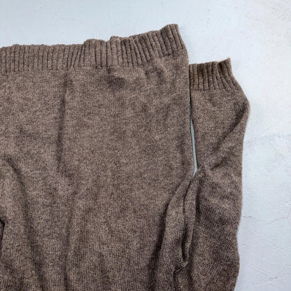 Eileen Fisher 100% Baby Alpaca Turtleneck Sweater Brown Size Small Luxury