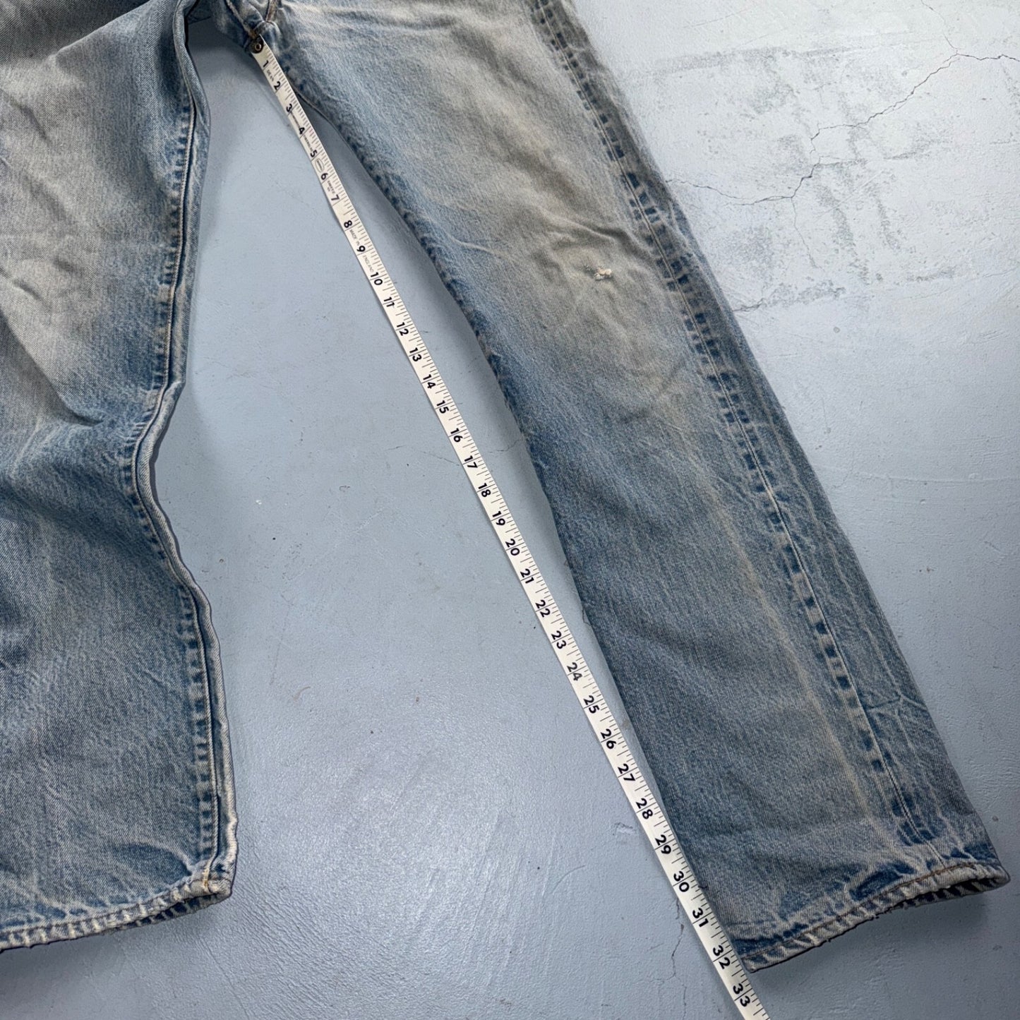 Levis 501 Vintage 80s Redline Selvedge USA XX Jeans Light Wash 32x38 Act 29x32