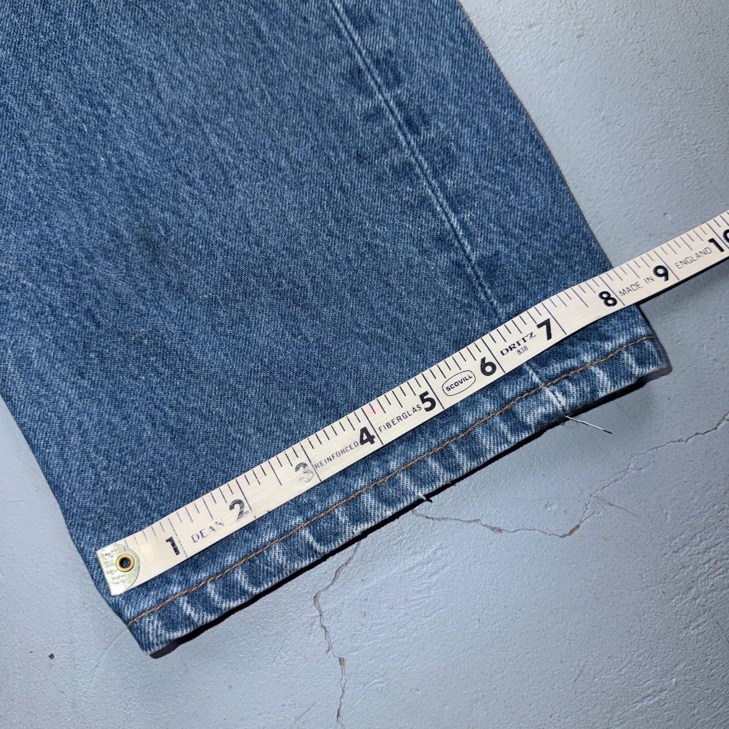 Levis 501 Vintage 90s USA XX Straight Leg Jeans Blue Light Wash 38x32 Act 35x28