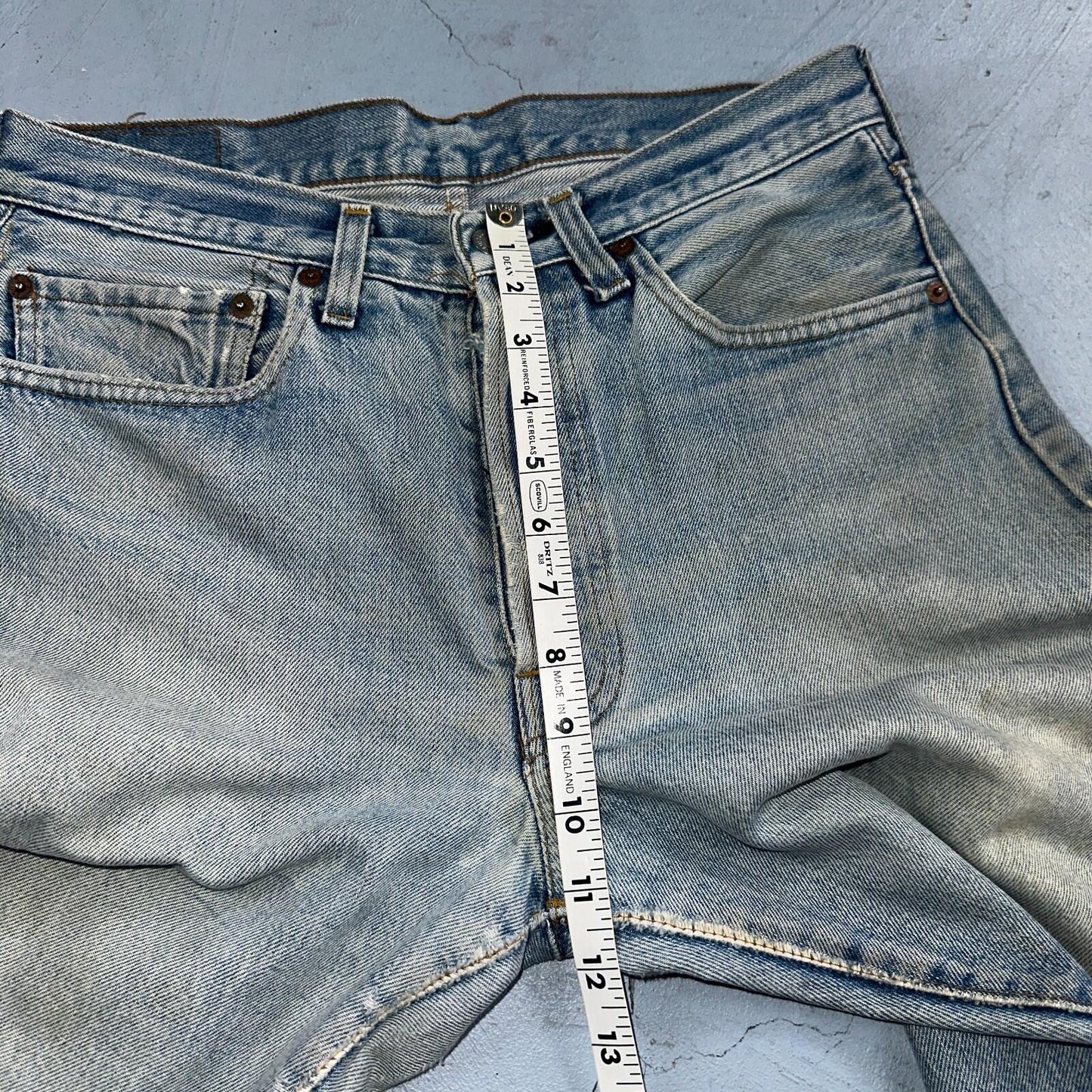 Levis 501 Vintage 80s Redline Selvedge USA XX Jeans Light Wash Worn Act 30x30