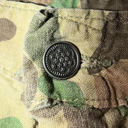 Vintage 40s USMC 13 Star Duck Camo Pants 40s Frogskin WWII Cargo Military 34x28