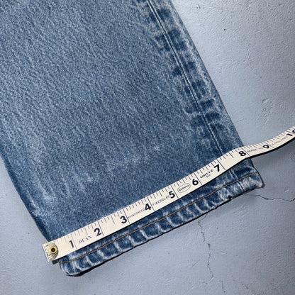 Levis 501 Vintage 90s USA XX Straight Leg Jeans Blue Light Wash 35x33 Act 34x29