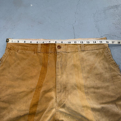 Vintage 50s 60s Zipper Pants Mens 32x24 Khaki Casual Creased Outdoor Rockabilly