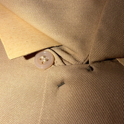 1950s NOS Gabardine Long Sleeve Button Up Loop Collar Shirt M VTG 50s Rockabilly