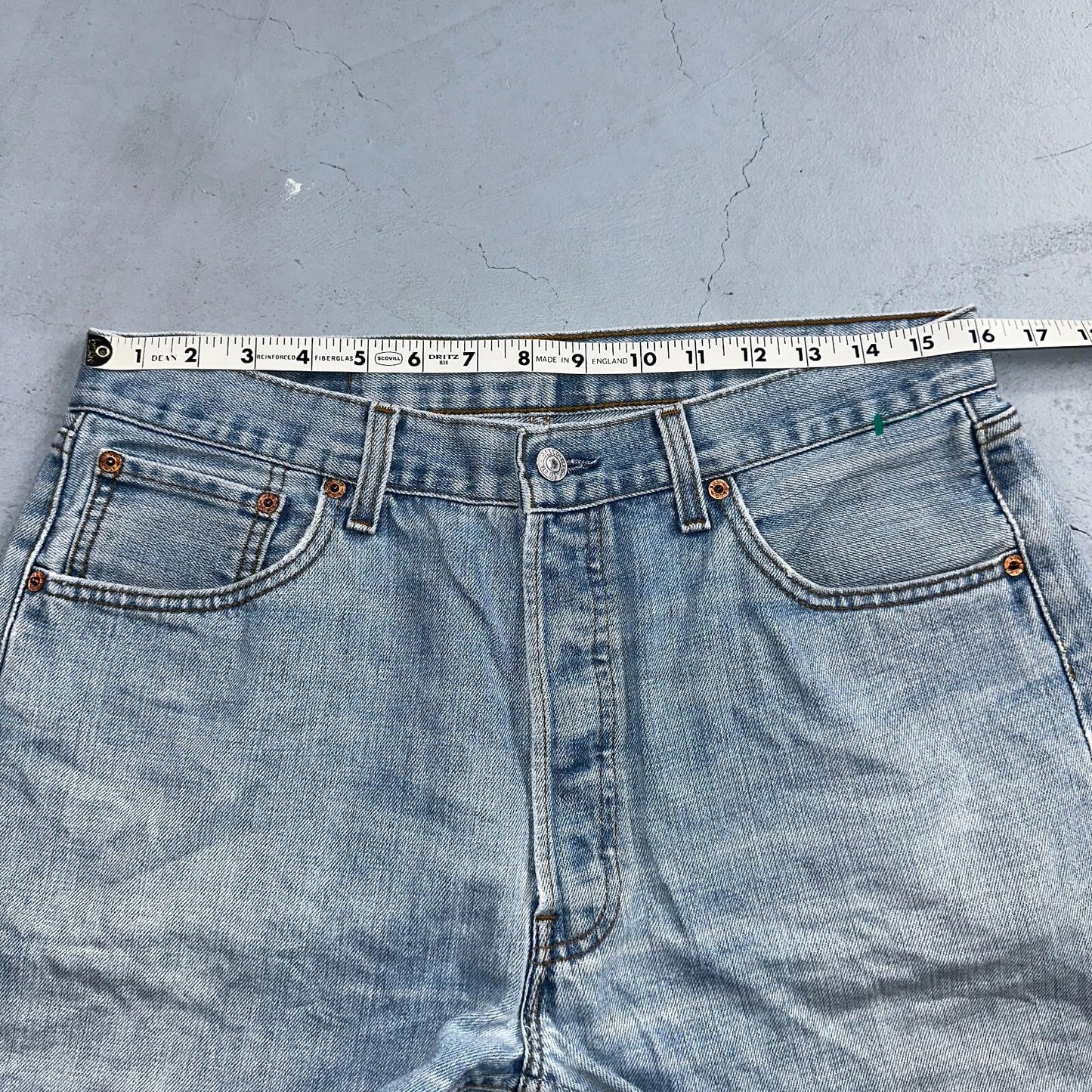 Levis 501 Vintage Y2K XX Straight Leg Jeans Blue Light Wash 34x34 Act 32x31