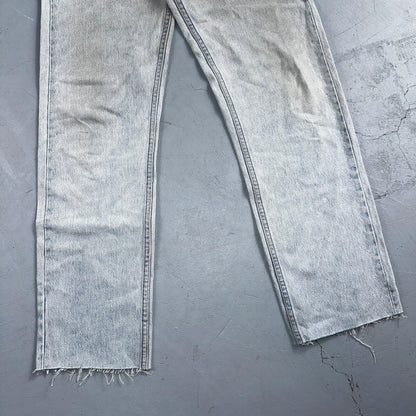 Levis 501 Vintage 90s USA XX Straight Leg Jeans Blue Light Wash 30x34 Act 28x29