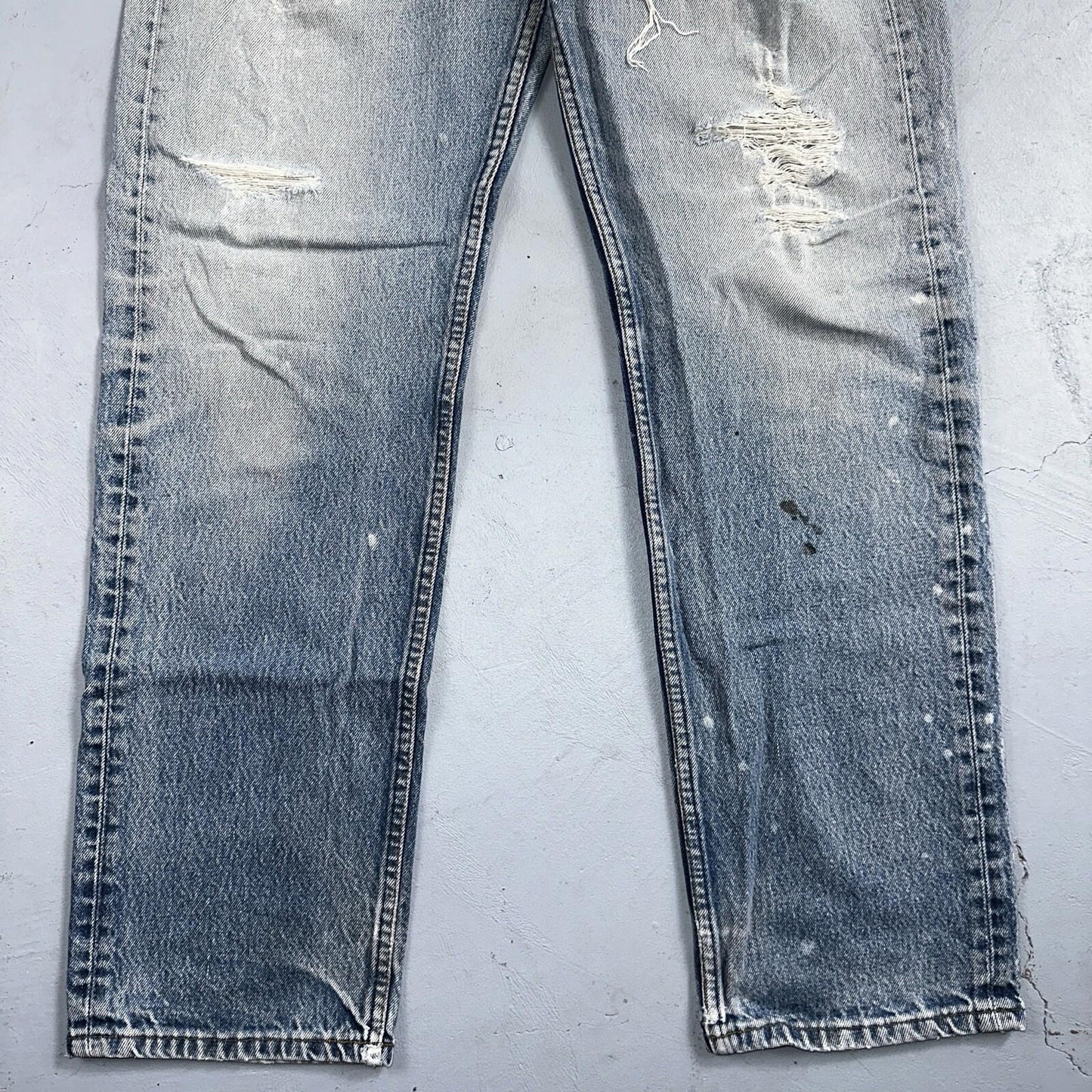 Levis 501 Vintage 90s USA XX Straight Leg Jeans 35x33 Light Wash Act 32x29
