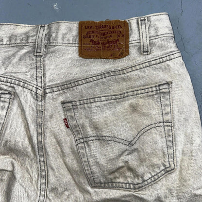 Levis 501 Vintage 90s USA XX Straight Leg Jeans 31x30 Gray Light Wash Act 31x29
