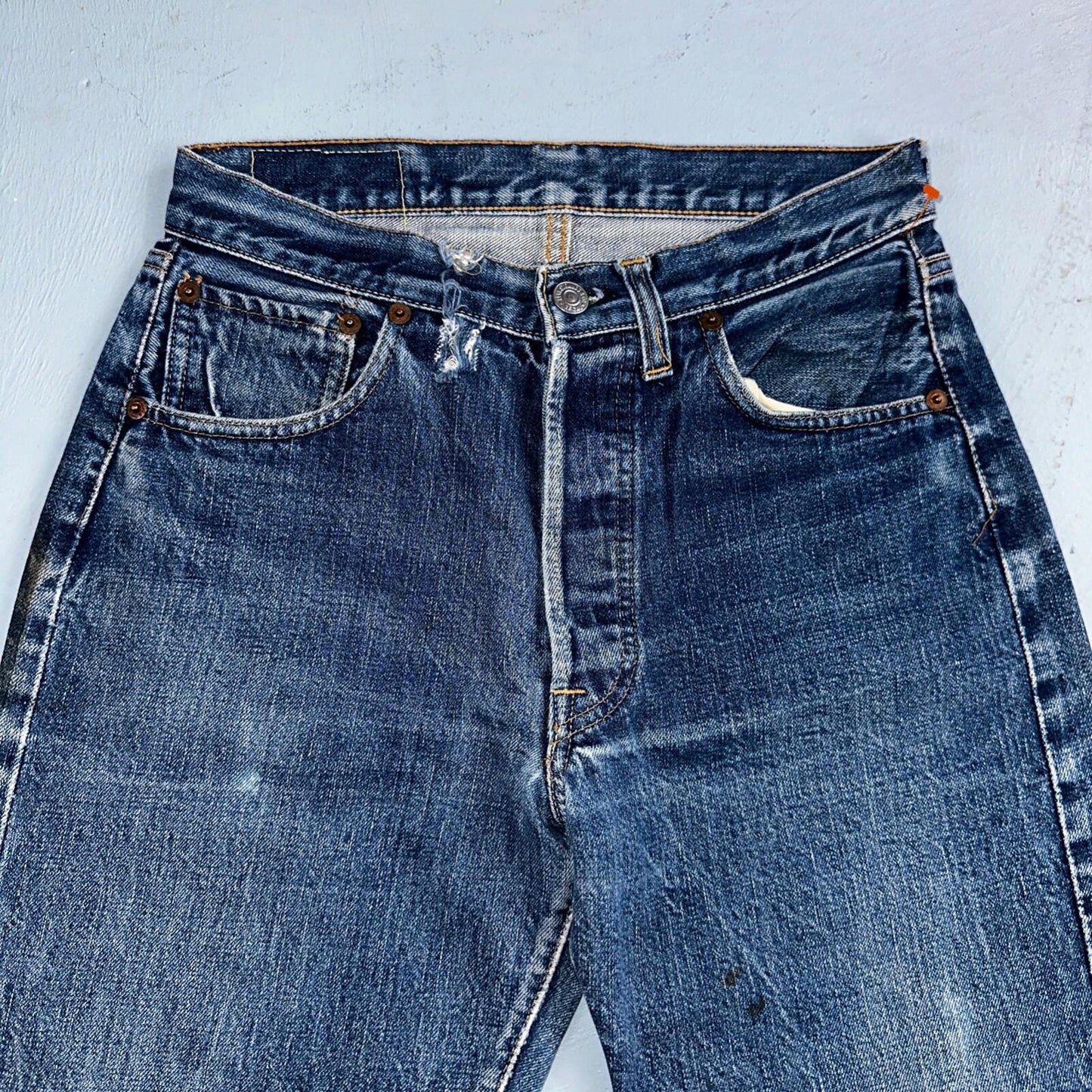 Levis 501 Big E Vintage 60s Redline Selvedge USA XX 1960s Jeans Skinny Act 26x23