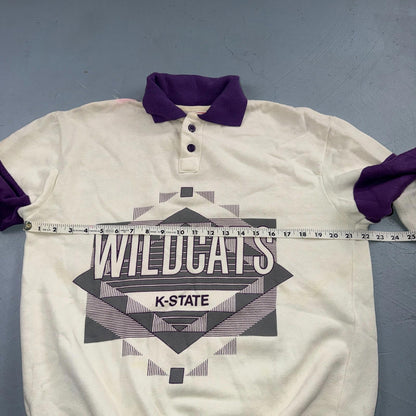 Vintage Kansas State Wildcats Crewneck Sweater Size Large Dodger Polo Rugby