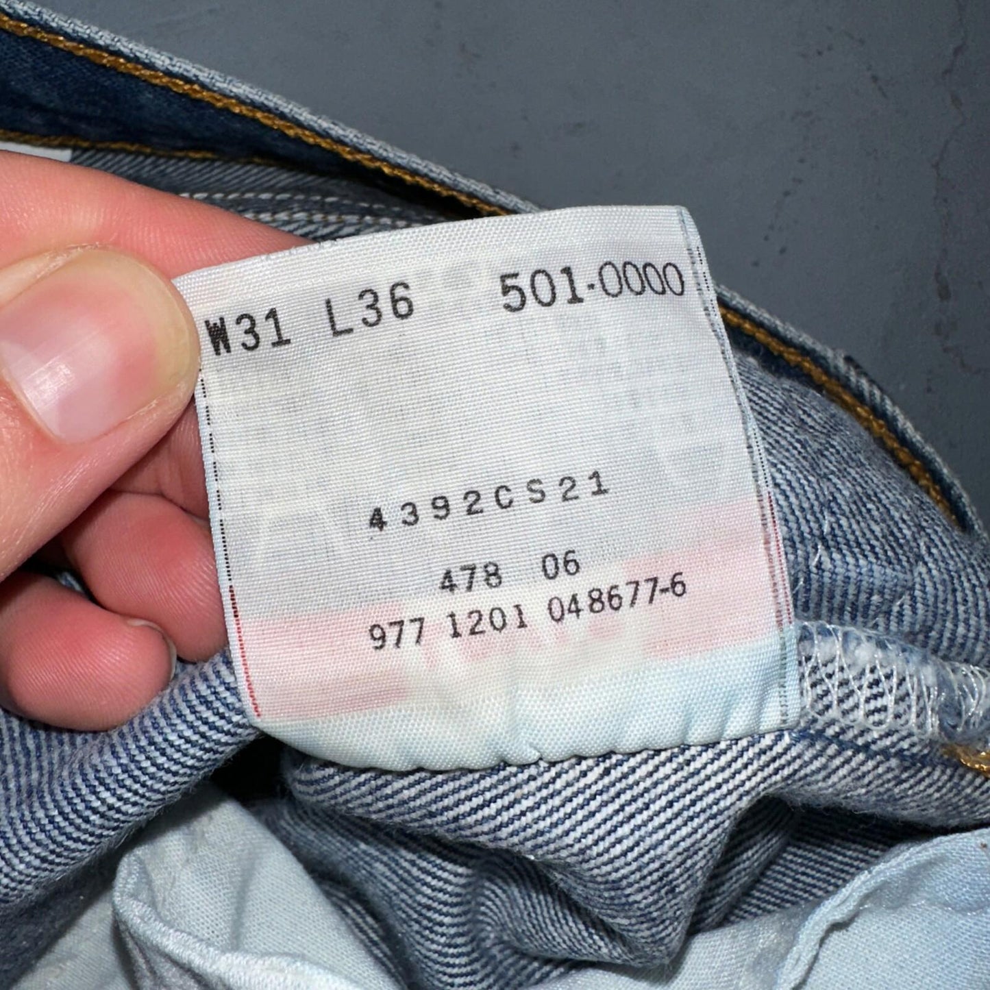 Levis 501 Vintage 90s XX Straight Leg Mexico Jeans 31x36 Dark Wash Act 29x32