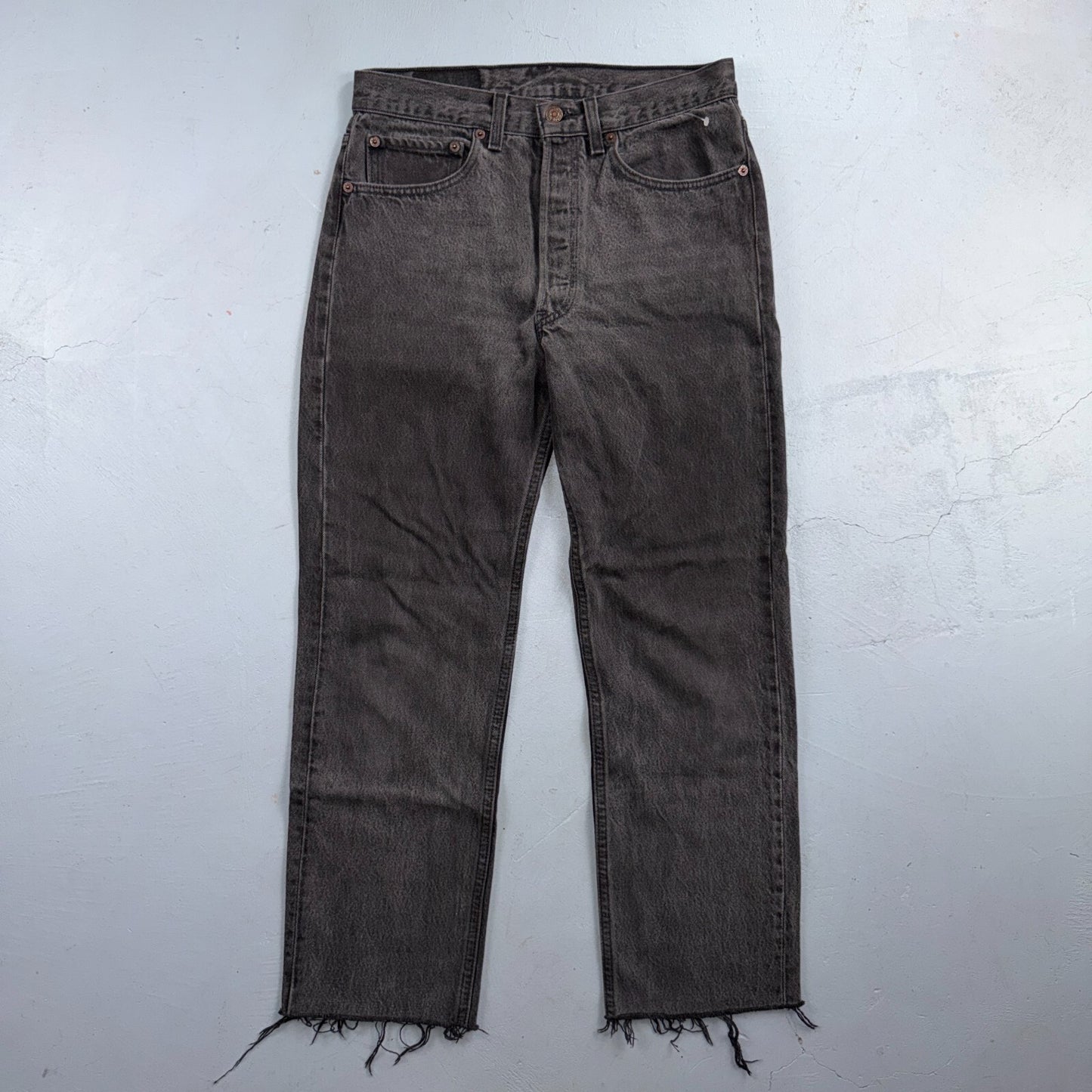 Levis 501 Vintage 90s USA XX Straight Leg Jeans Black Light Wash 31x32 Act 30x27