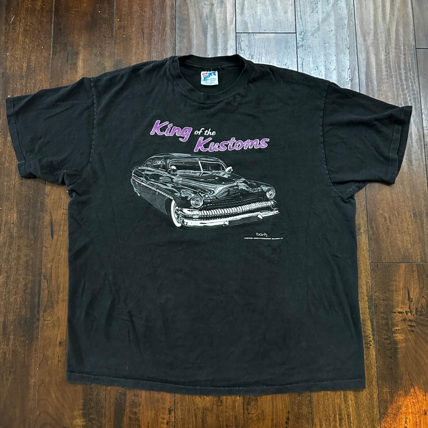 Hanes 90s VTG T Shirt Classic Cars Driving Old Nascar Antique Faded Rap Music