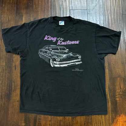 Hanes 90s VTG T Shirt Classic Cars Driving Old Nascar Antique Faded Rap Music