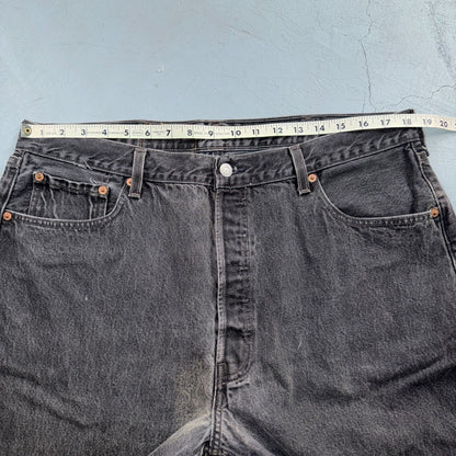 Levis 501 Vintage 90s USA XX Straight Leg Jeans Black Light Wash 40x34 Act 37x33