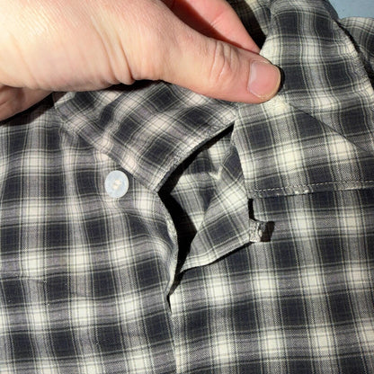 Vintage 60s McGregor Checker Loop Collar Button Up Shirt Made In USA Rockabilly