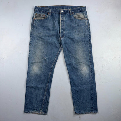 Levis 501 Vintage 80s USA XX Straight Leg Jeans Blue Med Wash 42x32 Act 38x28