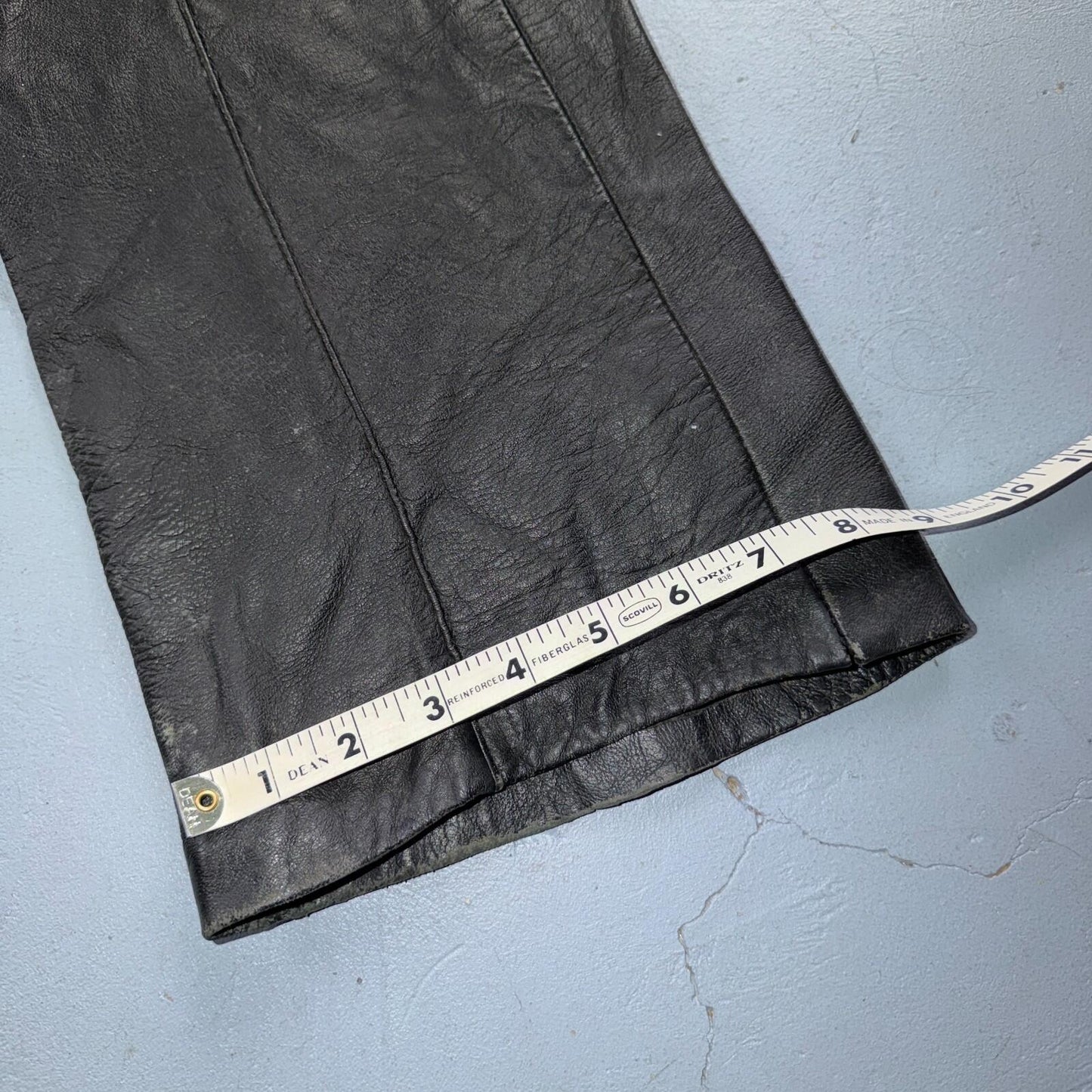 VTG 1950s 1960s Black Leather Motorcycle Pants 31x31 Rockabilly 50s 60s Buco Sty