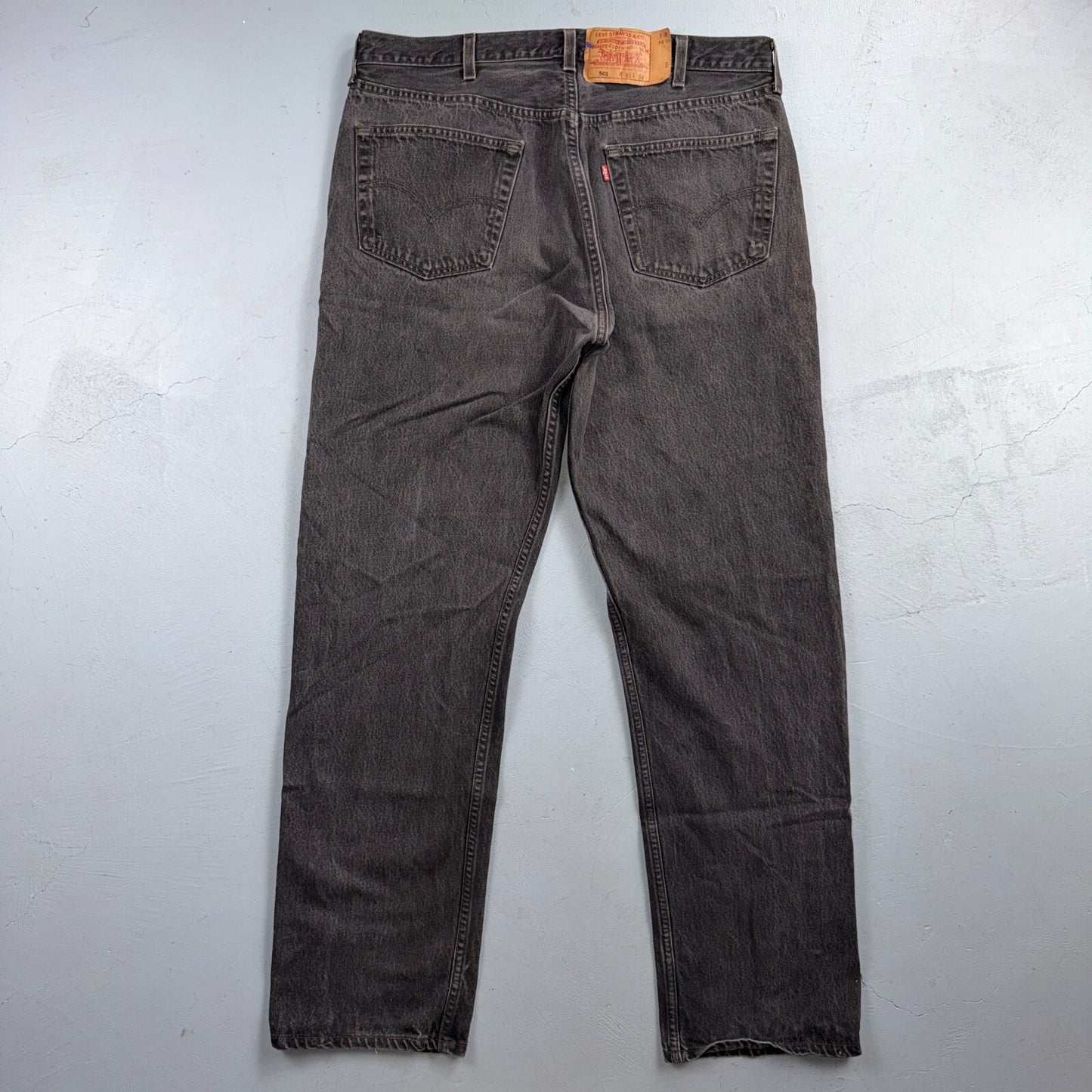 Levis 501 Vintage 90s USA XX Straight Leg Jeans Black Light Wash 40x34 Act 37x33