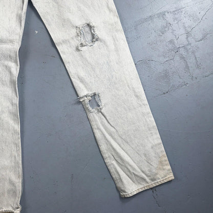 Levis 501 Vintage 90s USA XX Straight Leg Jeans 32x34 Blue Light Wash Act 29x32