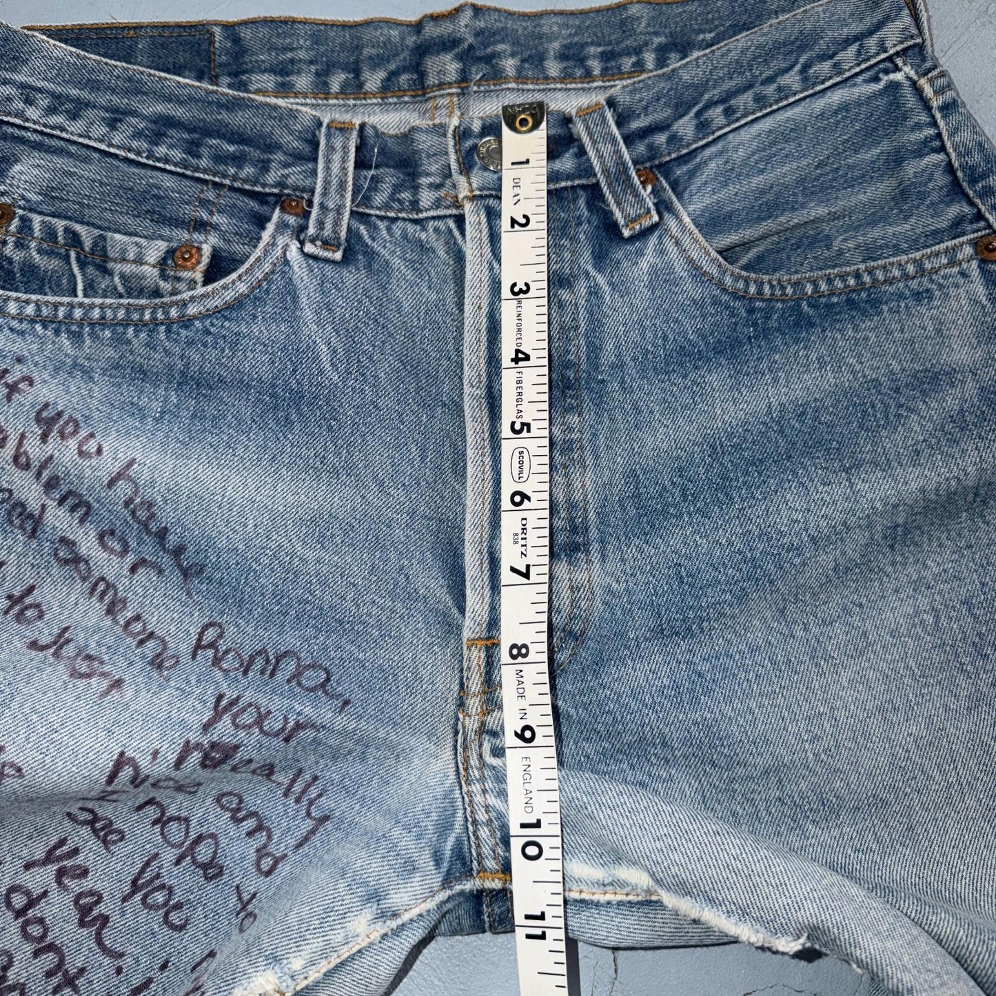 Levis 501 Vintage 80s Redline Selvedge USA XX Jeans Light Wash 30x32 Act 29x28