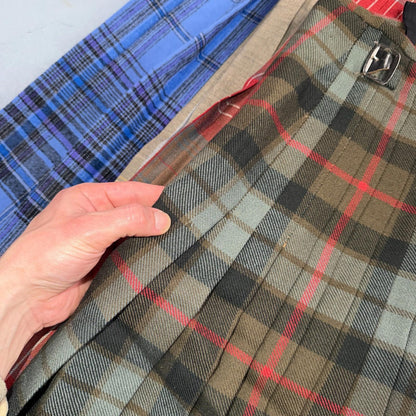 Womens Lot Of 4 Vintage Skirts Plaid Preppy School Pleated Wool Tartan Pendleton