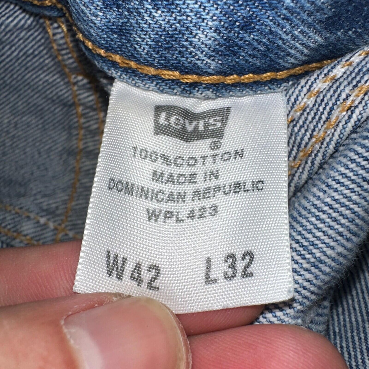 Levis 501 Vintage Y2K XX Straight Leg Jeans Blue Med Wash 42x32 Act 38x28