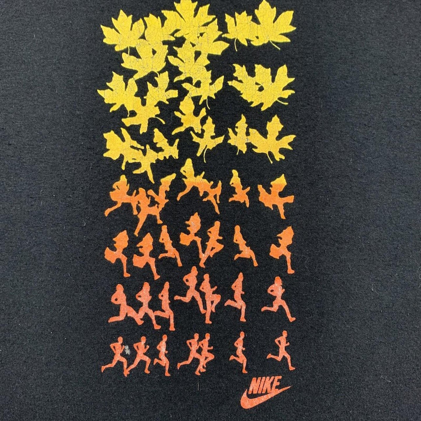 Vintage Nike Mens Medium T Shirt USA Graphic Running Marathon Oregon 80s Black