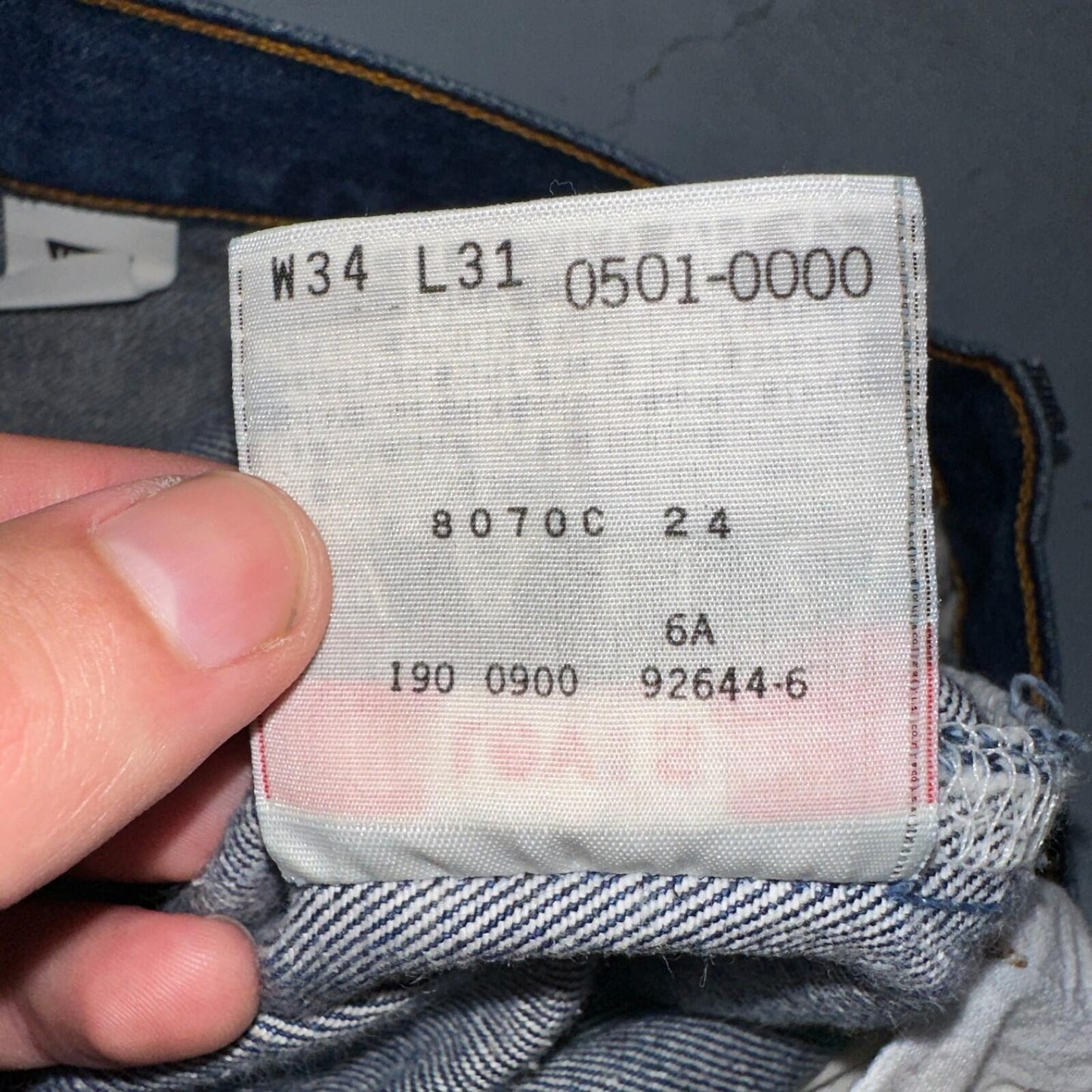 Levis 501 Vintage Y2K 90s XX Straight Leg Jeans Blue Med Wash 34x31 Act 32x27
