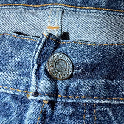 Levis 501 Vintage 80s USA XX Straight Leg Jeans Blue Light Wash 40x32 Act 37x28