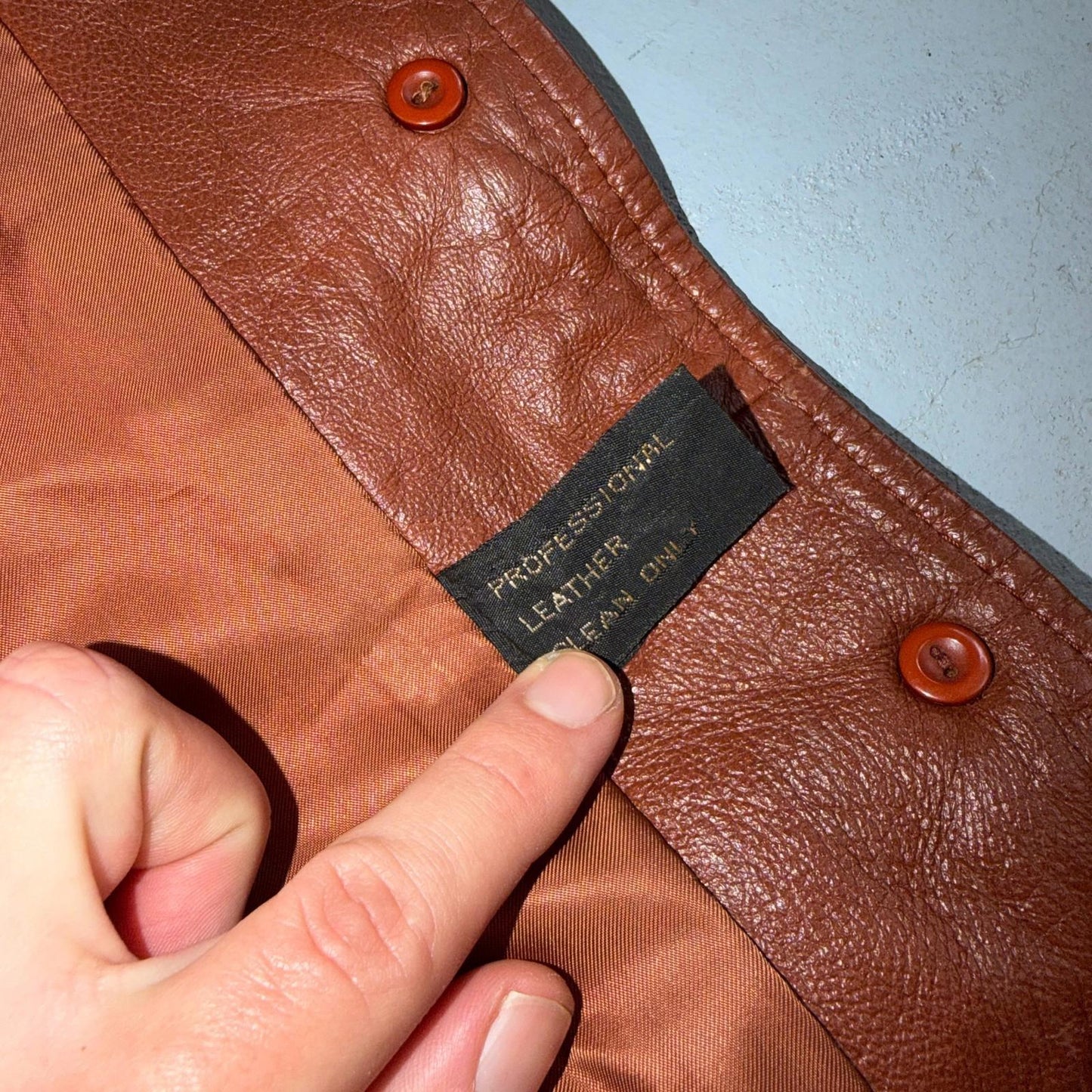 VTG Wilsons Women's Brown 100% Leather Jacket Trench Car Coat Belted 80s 90s