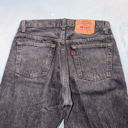 Levis 501 Vintage 80s USA XX Straight Leg Jeans Black Light Wash 30x32 Act 29x31