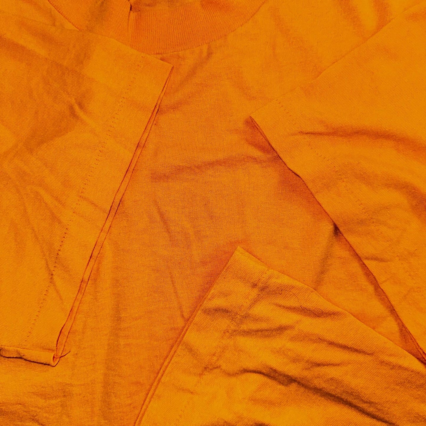 Hanes Blank Yellow Single Stitch VTG T Shirt XL USA No Print Graphic Basic
