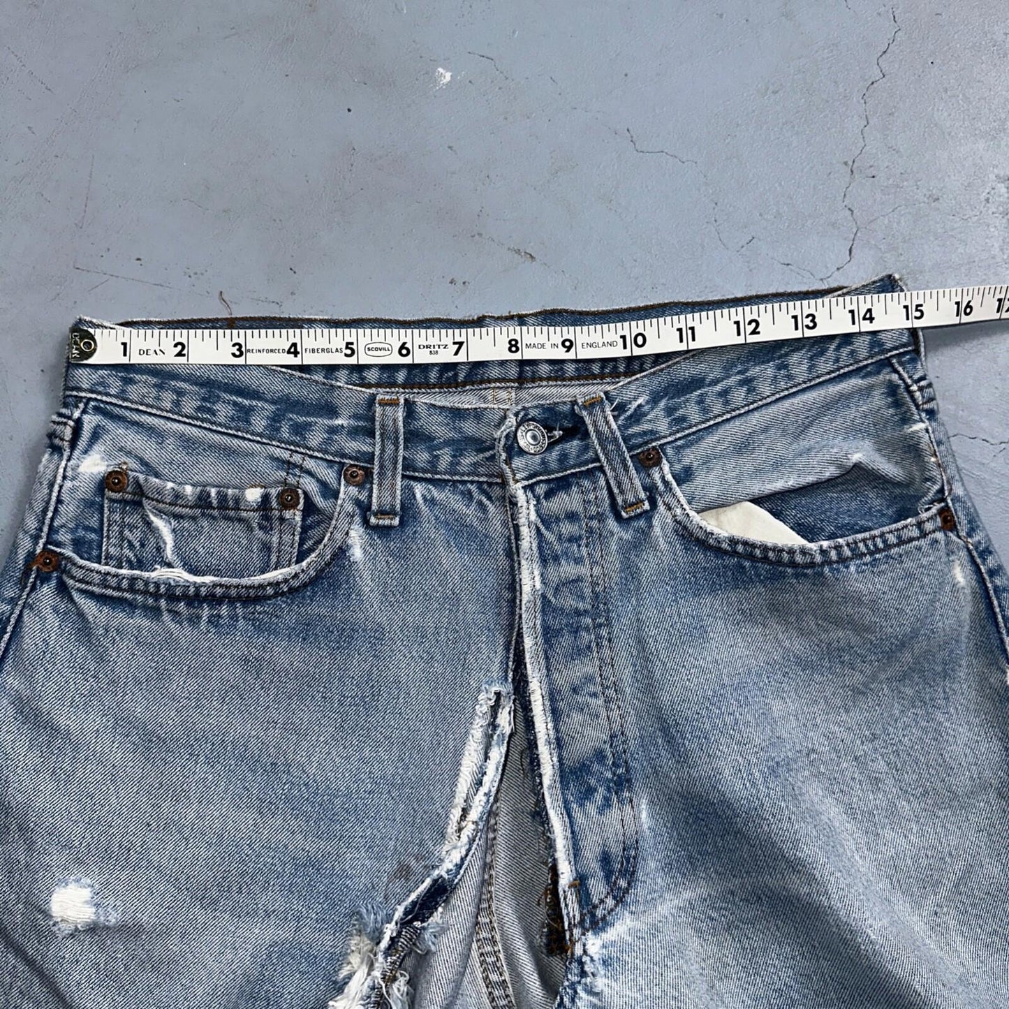 Levis 501 Vintage 80s Redline Selvedge USA XX Jeans Light Wash 32x30 Act 30x28