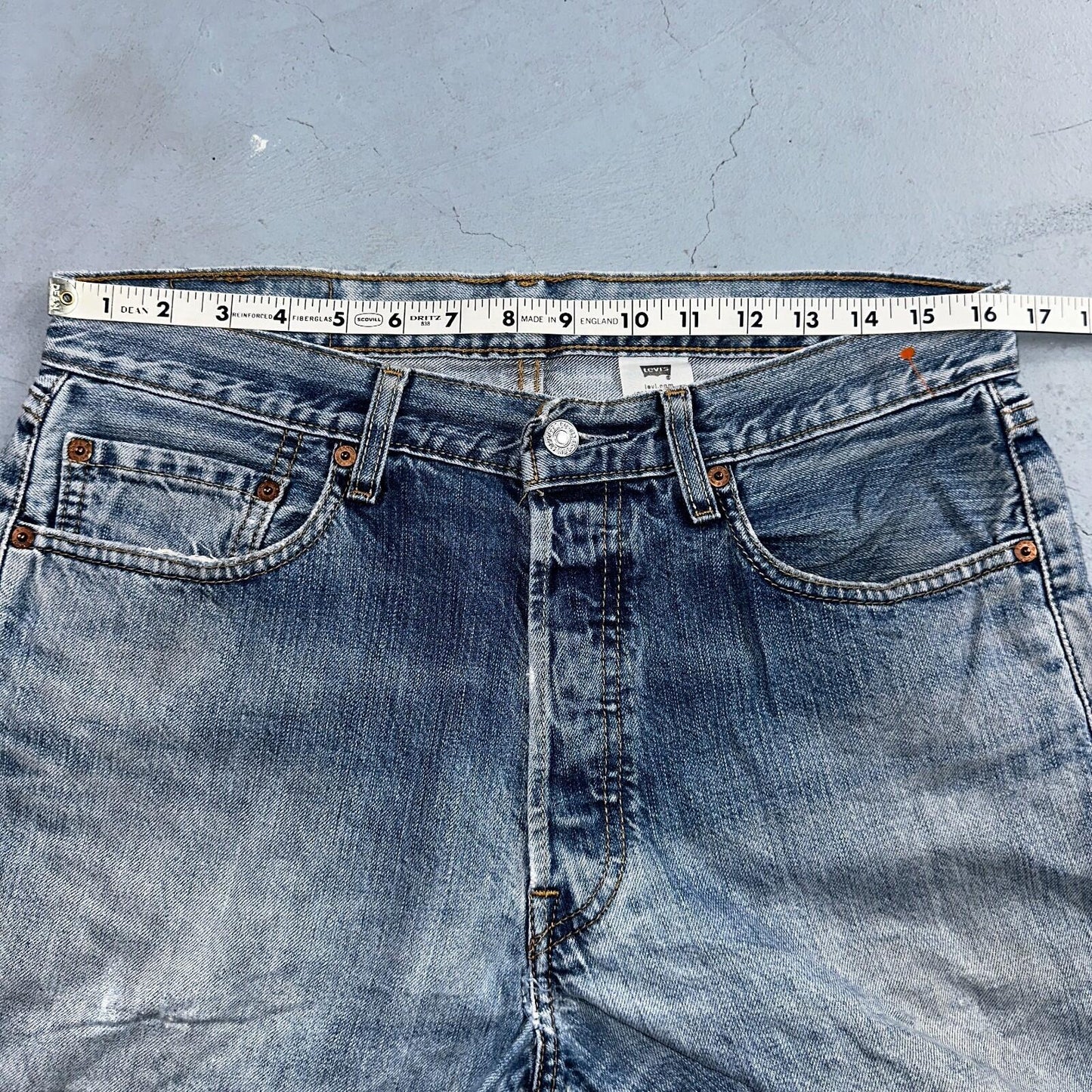 Levis 501 Vintage Y2K 90s XX Straight Leg Jeans Blue Light Wash 33x34 Act 33x30