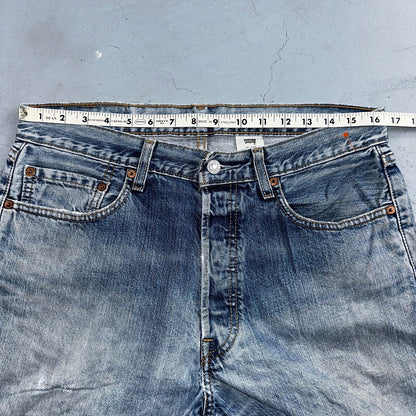 Levis 501 Vintage Y2K 90s XX Straight Leg Jeans Blue Light Wash 33x34 Act 33x30