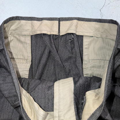VTG Mens 2 PC Suit 46 Jacket Coat Pants Gray Rockabilly 60s 1960s HBT Drop Loop