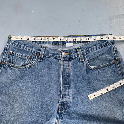 Levis 501 Vintage Y2K 90s XX Straight Leg Jeans Blue Light Wash 34x34 Act 31x32