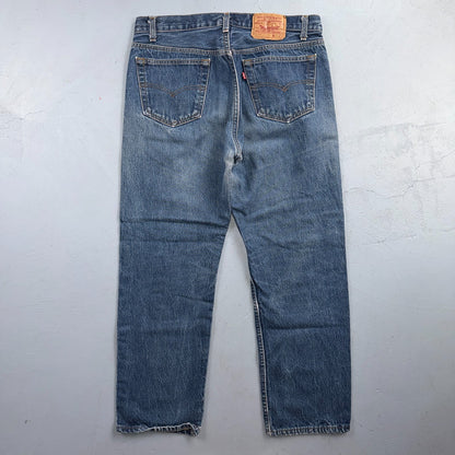 Levis 501 Vintage 80s USA XX Straight Leg Jeans Blue Med Wash 36x31 Act 33x26
