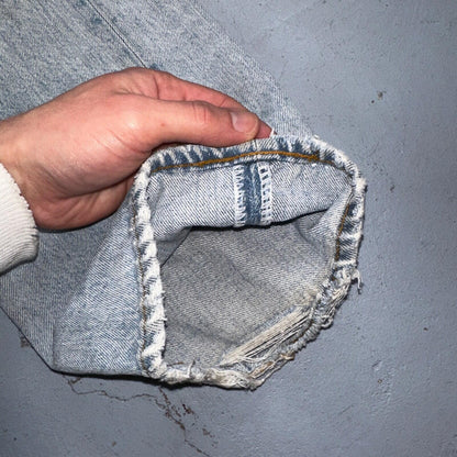 Levis 501 Vintage 80s USA XX Straight Leg Jeans Blue Light Wash 34x36 Act 31x34