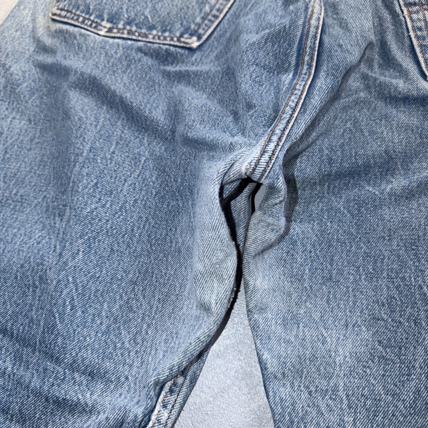 Levis 501 Vintage 80s USA XX Straight Leg Jeans Blue Light Wash 44x32 Act 40x27