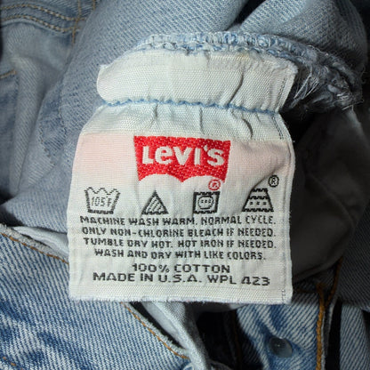 Levis 501 Vintage 90s USA XX Straight Leg Jeans Blue Light Wash 30x34 Act 29x32