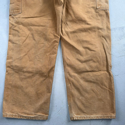 Carhartt VTG Double Knee Carpenter Pants B01 USA BRN Brown 36x28 Thrashed