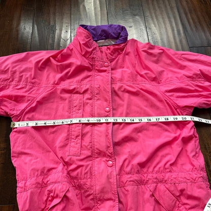 Vintage Eddie Bauer Womens Goretex Rain Jacket Coat M PINK Purple 90s Parka