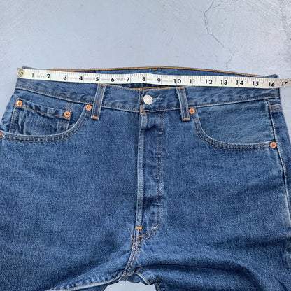 Levis 501 Vintage 90s USA XX Straight Leg Jeans Blue Med Wash 33x32 Act 33x31